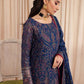 IZK Embroidered Navy Blue Luxury Organza Dress