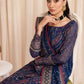 IZK Embroidered Navy Blue Luxury Organza Dress