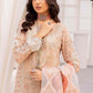 AL Embroidered Peach Luxury Organza Dress