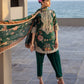 ZC Embroidered Dark Green Luxury Lawn Dress