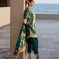 ZC Embroidered Dark Green Luxury Lawn Dress