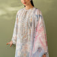 BRQ Embroidered Tie & Dye Sky Blue Luxury Lawn Dress