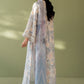BRQ Embroidered Tie & Dye Sky Blue Luxury Lawn Dress