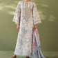 BRQ Embroidered Tie & Dye Sky Blue Luxury Lawn Dress