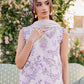Parishay Chickenkari Printed Purple Luxruy Swiss Lawn Dress
