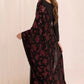 JZM Embroidered Black & Red Luxury Chiffon Saree