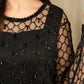 LSR Embroidered Black Luxury Net Dress