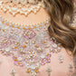 IMZ Embroiderd Tea Pink Luxury Net Gharara