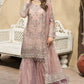 IMZ Embroiderd Tea Pink Luxury Net Gharara