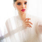 BRQ Embroidered White Luxury Organza  Dress