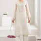 BRQ Embroidered White Luxury Organza  Dress