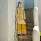 ELF Embroidered Yellow Luxury Lawn Dress