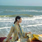 ELF Embroidered Yellow Luxury Lawn Dress