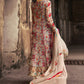 CHZ Embroidered Multi Floral Luxury Chiffon Dress