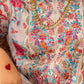 CHZ Embroidered Multi Floral Luxury Chiffon Dress
