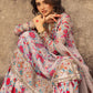 CHZ Embroidered Multi Floral Luxury Chiffon Dress