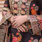 ANL Embroidered Black Luxury Silk Dress
