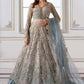 MB Embroidered Bridal Blue Luxury Net Maxi - Unstitched