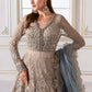 MB Embroidered Bridal Blue Luxury Net Maxi - Unstitched
