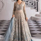 MB Embroidered Bridal Blue Luxury Net Maxi - Unstitched