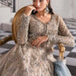 MB Embroidered Bridal Blue Luxury Net Maxi - Unstitched