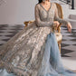 MB Embroidered Bridal Blue Luxury Net Maxi - Unstitched