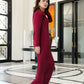 LSR Embroidered Maroon Luxury Silk Dress