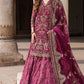 IZK Embroidered Purple Luxury Chiffon lehenga
