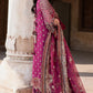IZK Embroidered Purple Luxury Chiffon lehenga