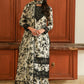 ANL Embroidered Black & Off White Luxury Lawn Dress - Unstitched
