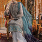 AL Embroidered Grey Luxury Chiffon Dress