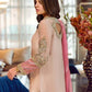 Agha Noor Embroidered Peach Luxury Organza Dress