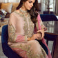 Agha Noor Embroidered Peach Luxury Organza Dress