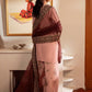 sheenora Embroidered Tea Pink  Luxury Cotton silk Dress