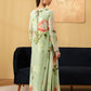 LSR Embroidered Pista Luxury Silk Dress