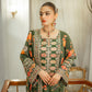 ANL Embroidered Green Luxury Silk Dress