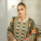 ANL Embroidered Green Luxury Silk Dress