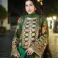 ANL Embroidered Green Luxury Silk Dress