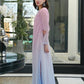 LSR Embroidered Pink Tie & Dye Luxury Chiffon Dress