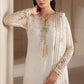 JZM Embroidered Off White Luxury Chiffon Dress
