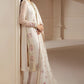 JZM Embroidered Off White Luxury Chiffon Dress