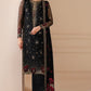 JZM Embroidered Black Luxury Chiffon Dress