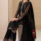 JZM Embroidered Black Luxury Chiffon Dress