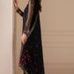 JZM Embroidered Black Luxury Chiffon Dress