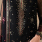 JZM Embroidered Black Luxury Chiffon Dress