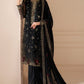 JZM Embroidered Black Luxury Chiffon Dress