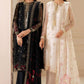 JZM Embroidered Black Luxury Chiffon Dress