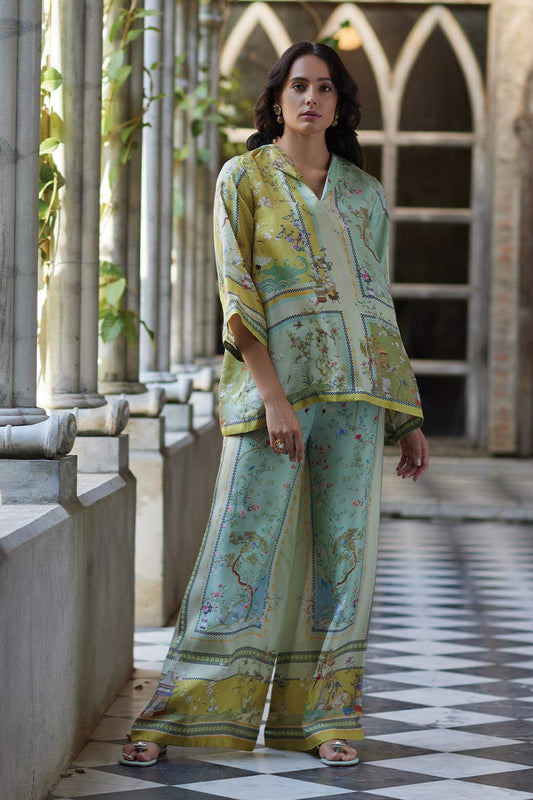 NAA Printed Floral Shamoz Silk Dress