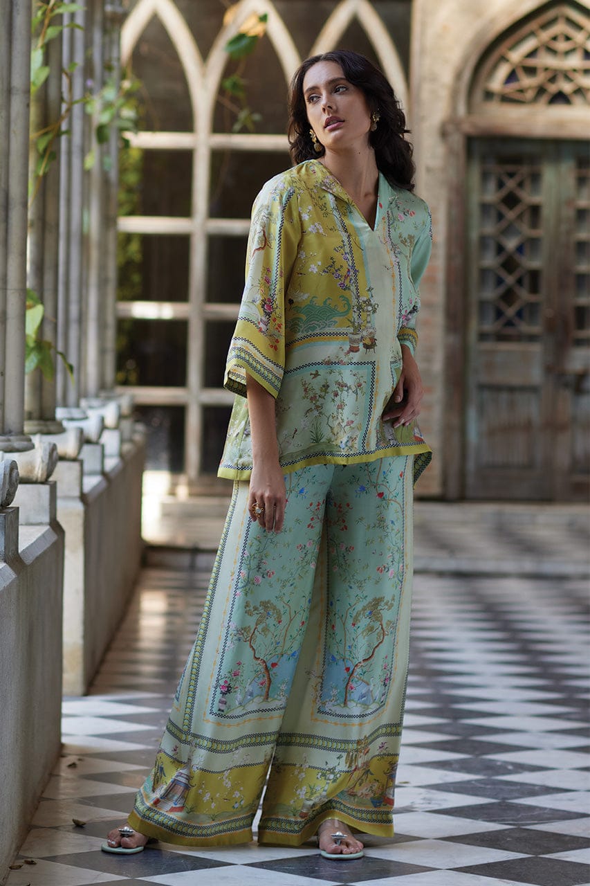 NAA Printed Floral Shamoz Silk Dress