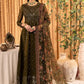 AZH Embroidered Mehndi Luxury Chiffon Maxi